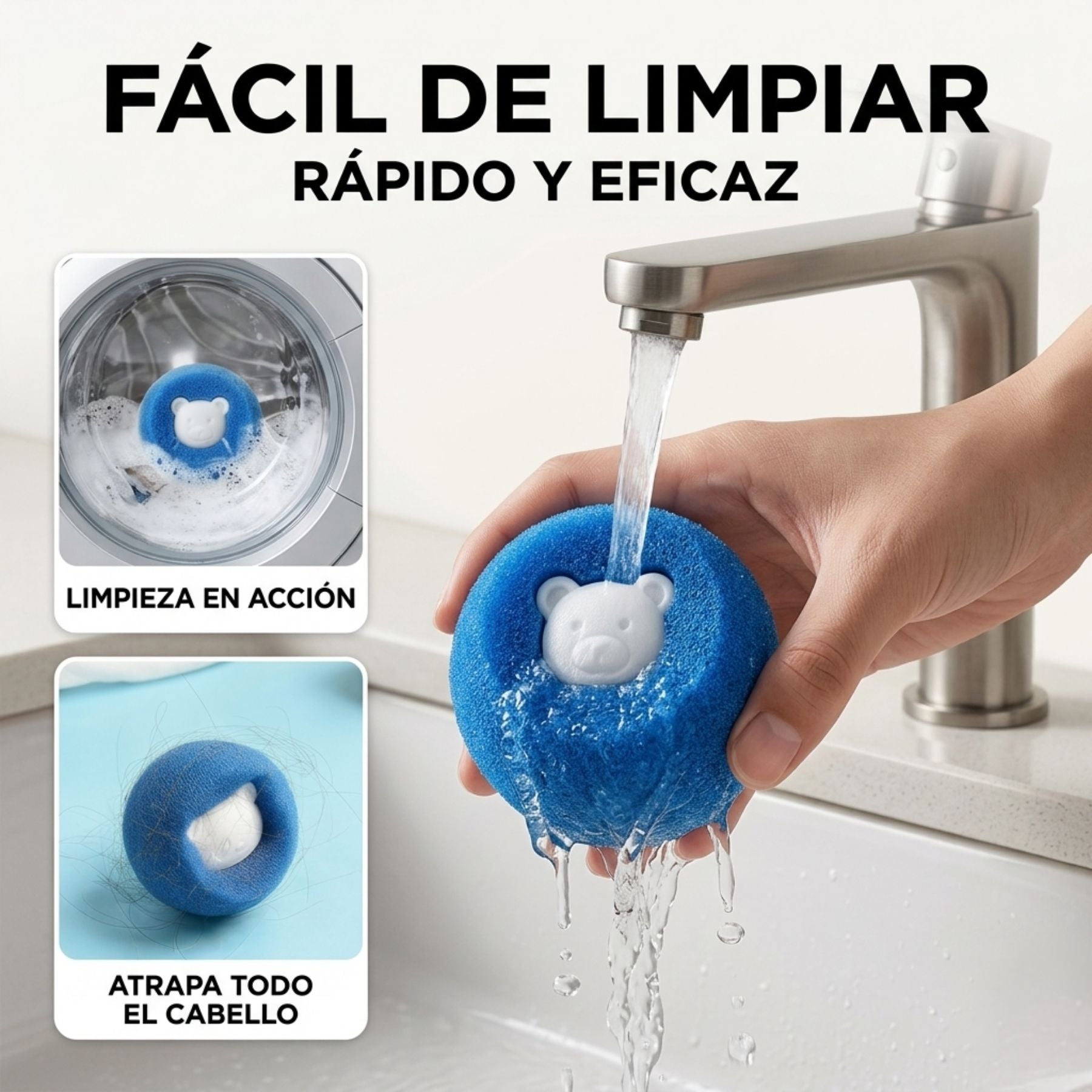 8 Bolas De Esponja Saca Pelusas Para Lavado