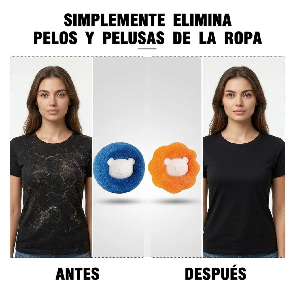 8 Bolas De Esponja Saca Pelusas Para Lavado