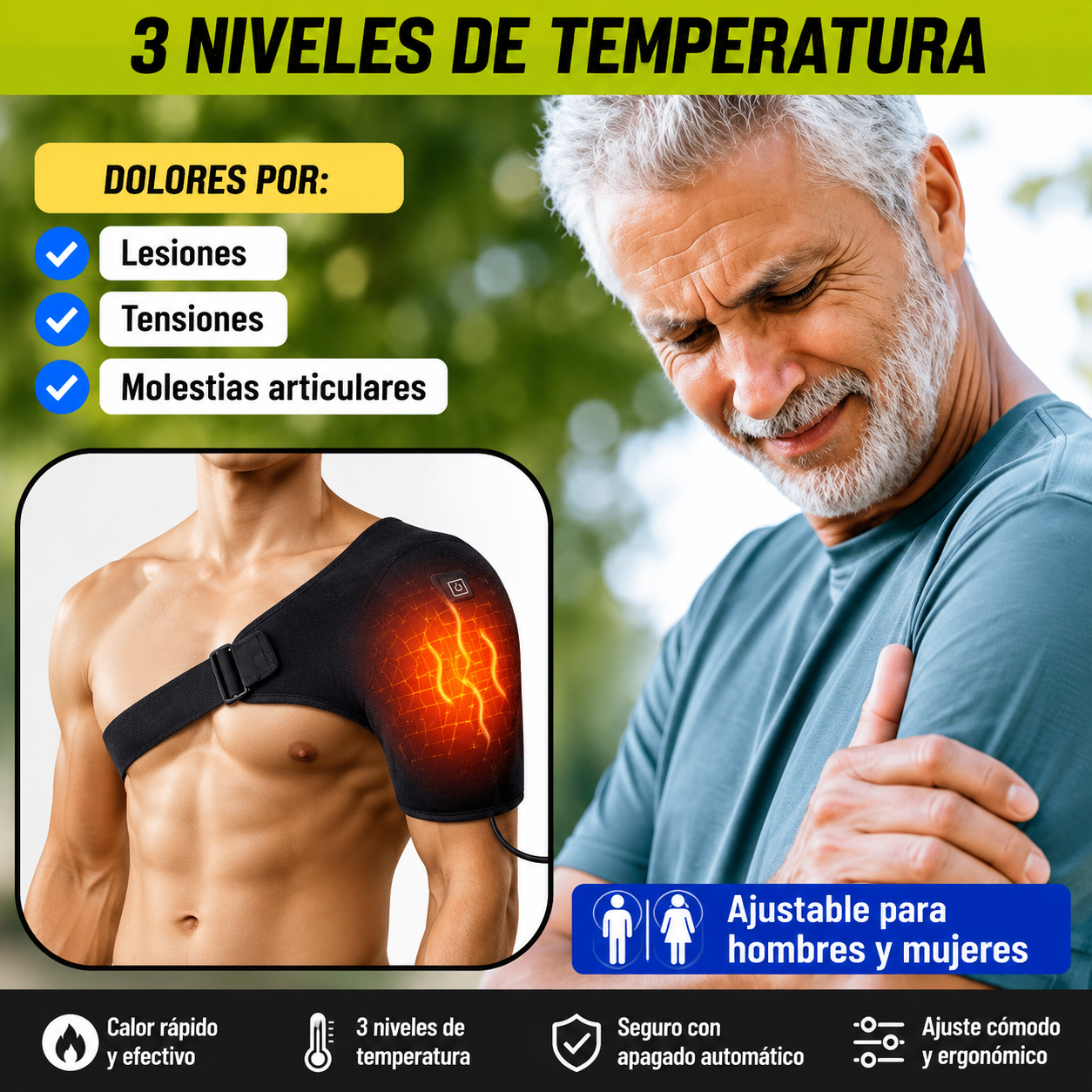 Hombrera Térmica 3 Niveles Calor