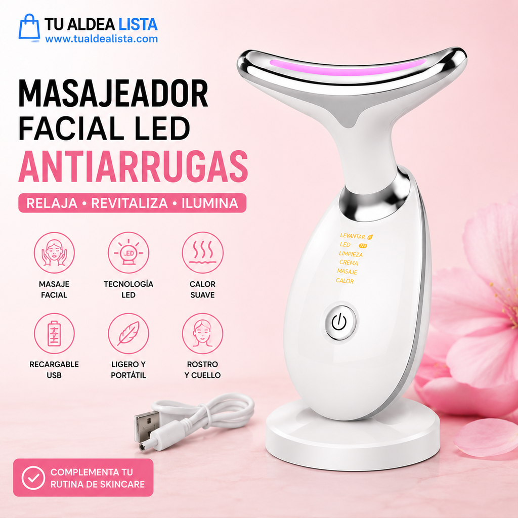 Masajeador Facial Led Antiarrugas