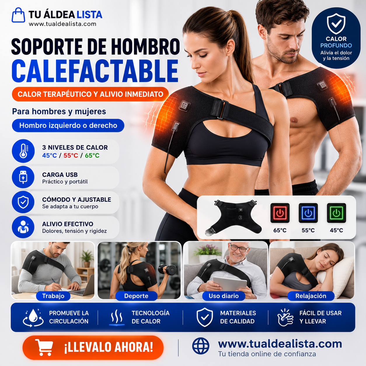 Hombrera Térmica 3 Niveles Calor